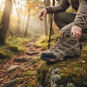 Merrell Moab 2 Vent Hiking Boots Mid Mens US 10 Wide Waterproof Suede J06045